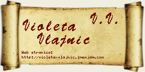 Violeta Vlajnić vizit kartica